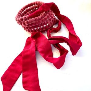 Noonday Collection Red Velvet Rope Necklace